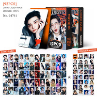 92 pièces/ensemble KPOP Boys Group THIS&THAT Cartes photo HD double face brillantes LOMO FELIX HYUNJIN BANGCHAN HAN Cartes postales Cadeau pour fans