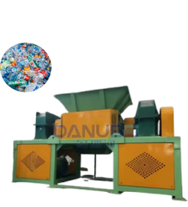 Trituradora de residuos de plástico sólido de gran cantidad OEM, máquina trituradora de doble eje para residuos municipales - Product Image 1