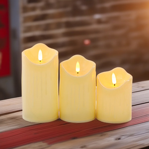 Nhựa xi lanh điều khiển từ xa LED không khói handmade Glossy kết thúc ánh sáng nến đu điện tử giáng sinh nến đám cưới - Product Image 4