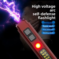 Lampe torche de défense personnelle rechargeable à LED, détecteur de caméra espion ABS, détection IR, brise-vitre d'hôtel, alarme