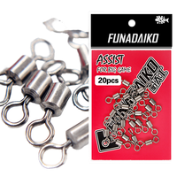 FUNADAIKO émerillon roulant en acier inoxydable #4 #3 #2 #1 1/0 2/0 connecter anneaux outils accessoires de pêche