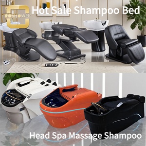 Popular Black Barber Salon Muebles personalizados Masaje eléctrico Champú Cama con lavabo a prueba de desbordamiento para Hair Spa <span class=keywords><strong>y</strong></span> Barber <span class=keywords><strong>Bar</strong></span> - Product Image 2