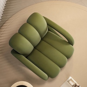 Sillón de Tela Geométrico Moderno, Individual o Doble, para Sala de Estar, Dormitorio Pequeño, Vestíbulo o Recepción - Product Image 6