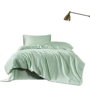 ชุดเครื่องนอนควีนไซส์ ผลิตจากใยไผ่ 100% เนื้อผ้านุ่มพิเศษ สีพื้น ปลอกผ้านวม 300 เส้นด้าย ผ้าซาติน ระบายอากาศได้ดี เย็นสบาย สำหรับงานแต่งงาน ส่งตรงจากโรงงาน - Product Image 3