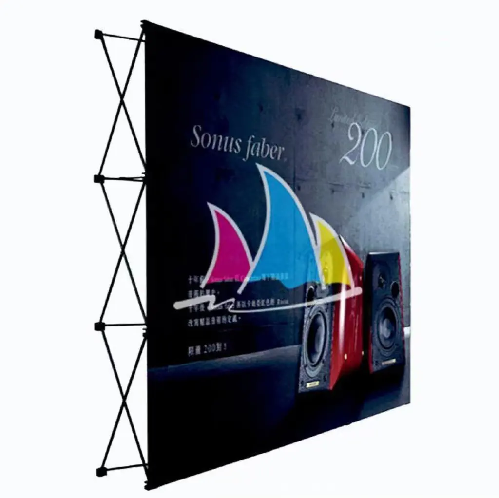 Pop-up-Display steht, Promotion Event Hintergrund Wand Banner