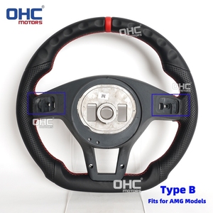 Volante in Pelle Completo per Mercedes-Benz AMG Classe A/C/CLA E SLK A45 <span class=keywords><strong>CLS</strong></span> SL E63 2013 2014 (Senza Riscaldamento e Vibrazione) - Disponibile negli USA - Product Image 2