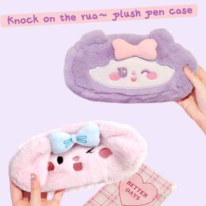 Trousse à crayons en peluche mignonne, étui à crayons doux avec fermeture éclair, trousse à crayons en peluche personnalisée adorable - Product Image 5