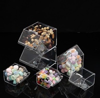 Maßgefertigte Acryl-Süßigkeitendose PMMA Vinyl Runde Seiten Lebensmittelsicher Zuckerbehälter Ladenorganizer 5 Fächer Modern