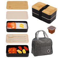 Nouvelle boîte à lunch avec couvercle en bambou, boîte à lunch étanche, récipient alimentaire réutilisable, boîte à lunch avec couvercle en bois, boîte de rangement alimentaire pour le camping en plein air