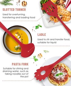 12 Pieces in 1 Set <b>Silicone</b> Kitchen Accessories Cooking Tools Kitchenware Cocina <b>Silicone</b> Kitchen Utensils With Wooden Handles - Product Image 3