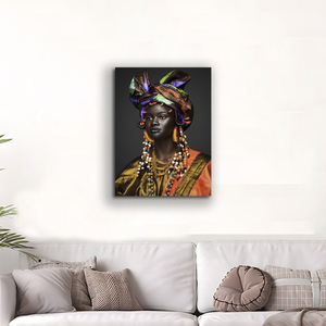 Stampa su Tela di Bellezza Femminile Africana in Stile Classico per Decorazione Casa o Hotel Ritratto a Olio su Tela - Product Image 3