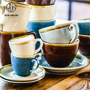 Wholesale Restaurant Cafe Coffee Mugs Colored Glaze Porcelain Espresso Cappuccino <strong>Turkish</strong> Coffee <strong>Tea</strong> Cup <strong>Set</strong> - Product Image 4