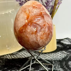 Œuf de cristal de quartz rouge naturel poli en gros, pierre de guérison, Feng Shui, cadeau pour la maison et le bureau - Product Image 4