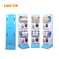 Mesin Game Kapsul Gashapon Mini Arcade Koin Otomatis untuk 1-2 Pemain, Hadiah Permainan Telur Kejutan