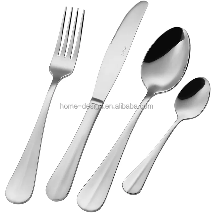 High Quality Stainless Steel Stocked Cutlery for Parties Includes Forks knife spoon Tableware Sets Mirror Polished Flatware