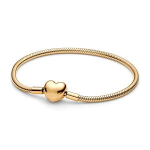 Plata de ley S925 Corazón y serpiente cadena pulsera DIY encanto pulsera joyería - Product Image 2