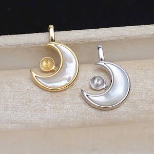 Colgante de Plata S925 Wenchi con Forma de Pentagrama y Luna, con Cuentas de Perlas, para Joyería DIY, Modelo 14221, China - Product Image 4