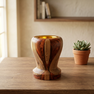 Quemador de Incienso de Sándalo Hecho a Mano con Interior Dorado, Difusor Aromático para Uso en Todas las Estaciones, Ramadán, Eid, Hogar, Hotel, Restaurante - Product Image 1