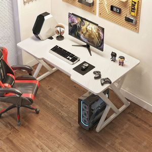 <b>Computer</b> <b>Desk</b> Modern Simple Home Office <b>Desk</b> Bedroom Gaming <b>Desk</b> Student <b>Desk</b> White X Frame Design - Product Image 3