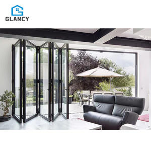 Pintu Lipat Aluminium Eksterior Rumah Villa dengan Kaca Alloy untuk Balkon dan Patio, Dilengkapi Kasa Nyamuk - Product Image 3