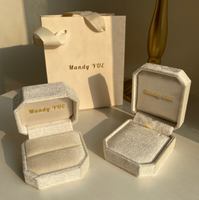 FORTE Coffret Cadeau de Rangement à Bijoux en Velours, Style Vintage Antique, Boîtes à Bijoux Personnalisées, Nouveauté