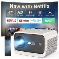 Projecteur LED LCD portable OEM ODM 4K avec mise au point automatique, Smart Home Cinéma, WiFi 6, Android, haut-parleurs intégrés pour entreprises
