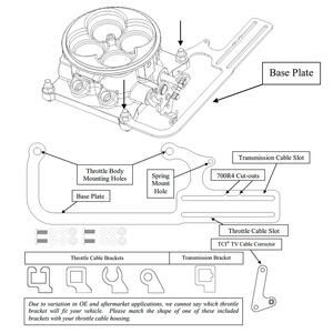 <b>Throttle</b> Valve <b>Cable</b> Bracket Kit For GM Daewoo 304147 Repair Replacement - Product Image 3