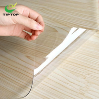 Rouleau de feuille de PVC souple flexible transparent Tiptop pour couvertures de livres, tapis de table, fichiers de bureau et emballage en plastique