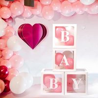 Boîte à ballons transparente de luxe jetable de 30 cm pour la fête de remise des diplômes, Noël, la Saint-Valentin, les demandes en mariage, les confessions, les anniversaires et les fêtes d'enfants