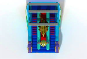 Maison gonflable à thème animal de la rivière Crocodile de la vallée du mile avec toboggan pour enfants - Product Image 4