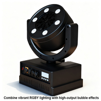 Igreslite 90W RGB Y LED Machine à bulles à batterie à tête mobile avec télécommande DMX IP65 Machine à bulles étanche