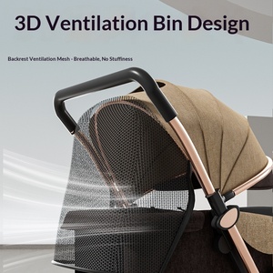 Poussette-lit en métal haute qualité, multifonctionnelle, utilisable assise ou allongée, pliable, pour enfants de 0 à 3 ans, portable - Product Image 4