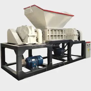 Large two-axis shredder Industrial Cardboard /Waste Wood Pallet Double Shaft Shredder Machine