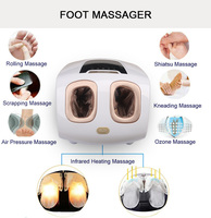 Appareil de massage des pieds Medior à compression d'air électrique, chauffant et roulant, avec sacs d'air externes et massage chauffant des pieds
