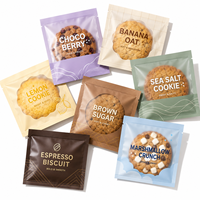 Sacs d'emballage pour biscuits individuels, transparents, thermoscellables, imprimés sur mesure, en plastique laminé de qualité alimentaire, pour beignets et biscuits, pochette plate