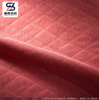 Tissu jacquard texturé 3D en maille 270 g/m² polyester élasthanne extensible pour manteaux et vestes