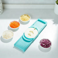 Mandoline de cuisine manuelle sûre et efficace pour légumes, lame julienne moyenne de 2,5 mm, coupe-légumes 2-en-1 pour une préparation rapide des repas