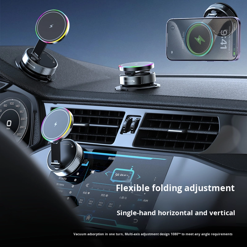 Magnetic Car Dashboard Suction Vacuum Phone Holder with Wireless Charger - Shenzhen Xiyuecheng Techn