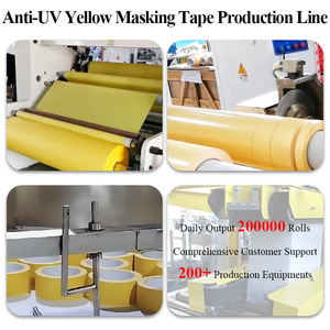 Enlèvement facile de la crêpe de peinture de voiture automobile peintres à 80 degrés jaune sans résidu ruban de papier de masquage automatique à haute température - Product Image 3