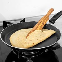 Épandeur à crêpes en bois d'olivier 13,8 pouces, résistant à la chaleur, écologique, antiadhésif, durable, léger, spatule de cuisine