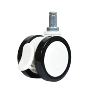 Rodízio Hospitalar VIMA para Cadeiras de Escritório, 2.5 Polegadas, PVC, com Haste Giratória e Freio, Rodízio Pequeno para Móveis - Product Image 1