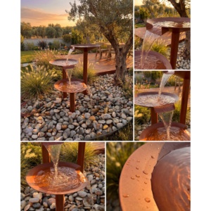 Fontaine de jardin en acier inoxydable 304 avec bassin intégré pour l'aménagement extérieur des hôtels et villas - Product Image 2