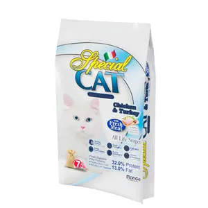 Op Maat Gemaakte Bedrukte Voedselzak Heat Seal Side Gusset Bag Pet Cat Pet Food Pet Verpakkingstas