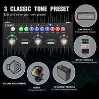 Pédale de guitare électrique rechargeable LEKATO 9 AMP avec multi-effets : Delay, Reverb, Distortion, Overdrive, IR Loading