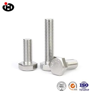 Vis hexagonale à filetage complet en acier inoxydable 304 GB <span class=keywords><strong>5783</strong></span> / ISO 4014 pour les équipements de machines et les fixations structurelles - Product Image 1