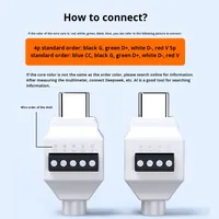 Kit de connecteur USB Type-C sans soudure, câble de charge rapide 66W, accessoires de bricolage, aucun outil de soudure requis, courant élevé 3A