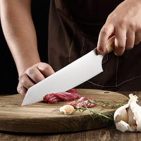 Couteau de Chef Japonais en Acier Inoxydable 5CR15 MOV pour Viande, Tranchage, Usage Général, Épluchage, Sushi – Grand Couteau de Cuisine avec Manche en Bois