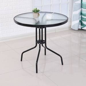 Tavolo <span class=keywords><strong>da</strong></span> Patio Bestseller del Produttore <span class=keywords><strong>con</strong></span> Struttura e Piano in <span class=keywords><strong>Vetro</strong></span> Temperato, Tavolo Rotondo <span class=keywords><strong>da</strong></span> Bistrot per Esterni e <span class=keywords><strong>Giardino</strong></span> in Metallo - Product Image 5