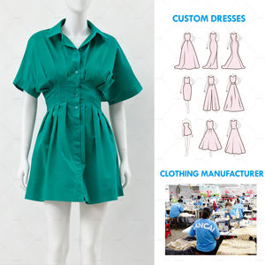 Mini Vestido camisero elegante lindo uno se adapta a todos para el trabajo diario de oficina vacaciones servicio OEM disponible - Product Image 1