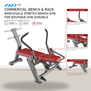 Banc d'étirement commercial MND Fitness, direct usine, équipement de gym pour salles de sport de prestige, construction robuste - Product Image 1